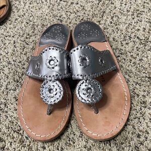 Jack Rogers Metallic Leather Sandals